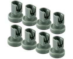 SQOON® Bovenkorfwiel vaatwasser 24mm geschikt voor AEG, Electrolux, Beko, Blomberg, Grundig - Gelijk aan model: 50278101006 - 8 stuks