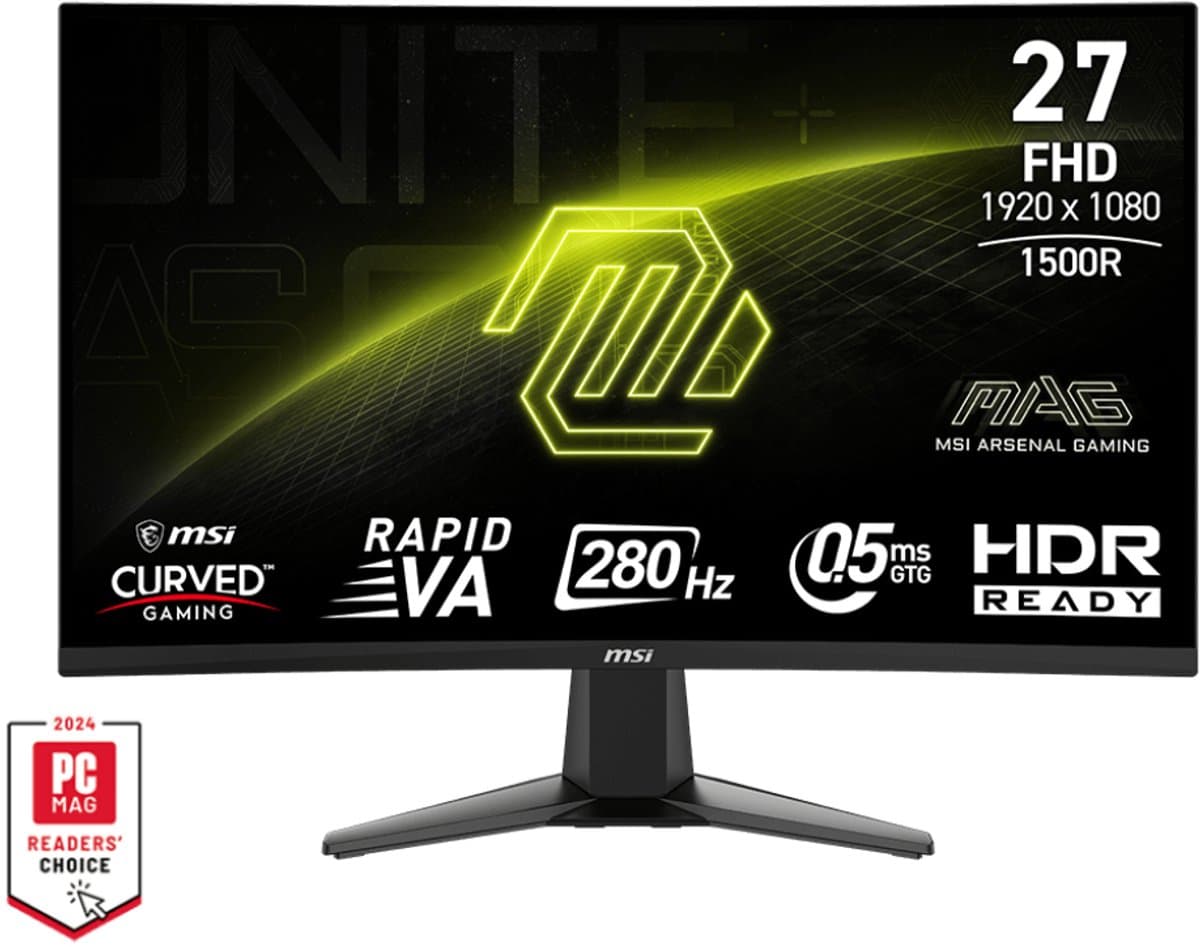 MSI MAG 276CXF - Full HD Curved Gaming Monitor - 280hz - 27 inch — afbeelding 1