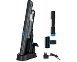 MEDION Handstofzuiger (BLDC-motor, HEPA 13-filter, filtering van stof en allergenen, sterke zuigkracht 20 kPa, accu, laadstation, draadloos, MD12057), grijs