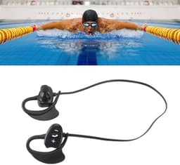 Swimming Headphones, Wireless Bluetooth Underwater Waterproof Headphones, Open Earphones with Voice Assistant, Sports Headphones for Running, Cycling, Hiking (BLACK) — thumbnail 4