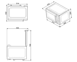 SMEG MOE25X Combi-magnetron met Grill - 25 Liter - 900 W Magnetron - 1000 W Grill - RVS — thumbnail 3