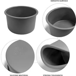 4pcs Silicone Baking Moulds, Silicone Baking Trays, Microwave Egg Cookers, Air Fryer Cake Moulds, Baking Accessories, Suitable for Home Baking, Grilling, Roasting, Cooking — thumbnail 2