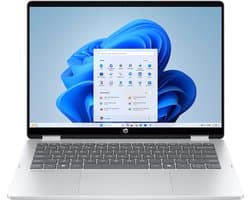HP OmniBook 5 Flip 14-fp0970nd Intel Core 7 150U 35,6 cm (14") Touchscreen 2K 16 GB LPDDR5-SDRAM 512 GB SSD Wi-Fi 6 (802.11ax) Windows 11 Home Zilver
