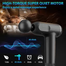 Fascia-massagepistool met 8 verwisselbare massagekoppen - USB-oplaadbaar, ergonomisch ontwerp, geschikt voor volledige lichaams-, spier- en triggerpointmassage, diepe weefseldrukmassage — thumbnail 1