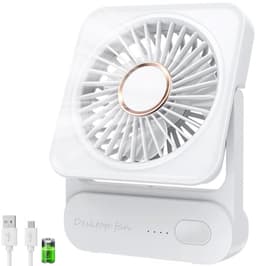 Draagbare Mini USB Ventilator met 3 Snelheden en 2000mAh Batterij - Verstelbare 135° voor Thuis en Kantoor — thumbnail 5