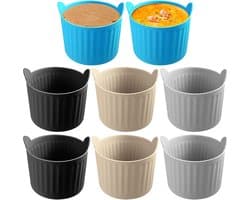 stuks Airfryer bakvormen Premium siliconen bakvormen van voedingskwaliteit Antiaanbak Airfryer accessoires Airfryer eiervormen voor eieren, cupcakes, muffins, pudding, eierpasteitjes, vla