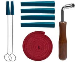 Piano-stemset, professionele pianostemmerset, inclusief stemsleutel, hamer, stemstaaf, demperset, doe-het-zelf-bevestigingsset (8 stuks per verpakking)