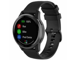 By Qubix - Geschikt voor Garmin bandje - Geschikt voor Garmin Venu 4 - 45mm - Sportband met motief - Zwart - Smartwatch bandje 22mm