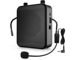 Spraakversterker - Stemversterker - geluidversterker - Draagbare Bluetooth Luidspreker (30 W) met 7,4 V/2800 mAh Lithium Batterij en Microfoon Headset - Oplaadbare Stemversterker voor Leraren - Reizigers - Vergaderingen - Muzikanten - Muziek
