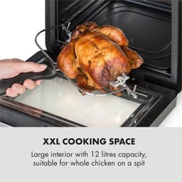 Klarstein AeroVital Cube – Heteluchtfriteuse, Airfryer zonder Olie, 50 tot 220 °C, Heteluchtfriteuse met 1600 Watt, 12 Liter Inhoud, Timer, 13 Programma’s, Zwart — thumbnail 3