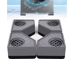 4-delige anti-vibratie pads voor wasmachines om te voorkomen dat de wasmachine en droger bewegen, om geluids- en trillingsoverdracht te voorkomen, anti-vibratie stabilisator steunvoeten (toename van 1,8 inch)