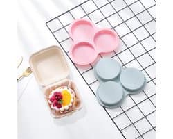 2-delige siliconen airfryer-eivorm, ontbijt-ei-sandwich, airfryer-eivorm, airfryer-accessoires - roze + donkergrijs