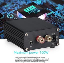 RFWR® Mini Vermogensversterker 100W voor Subwoofer - HiFi Audio Amp — thumbnail 5