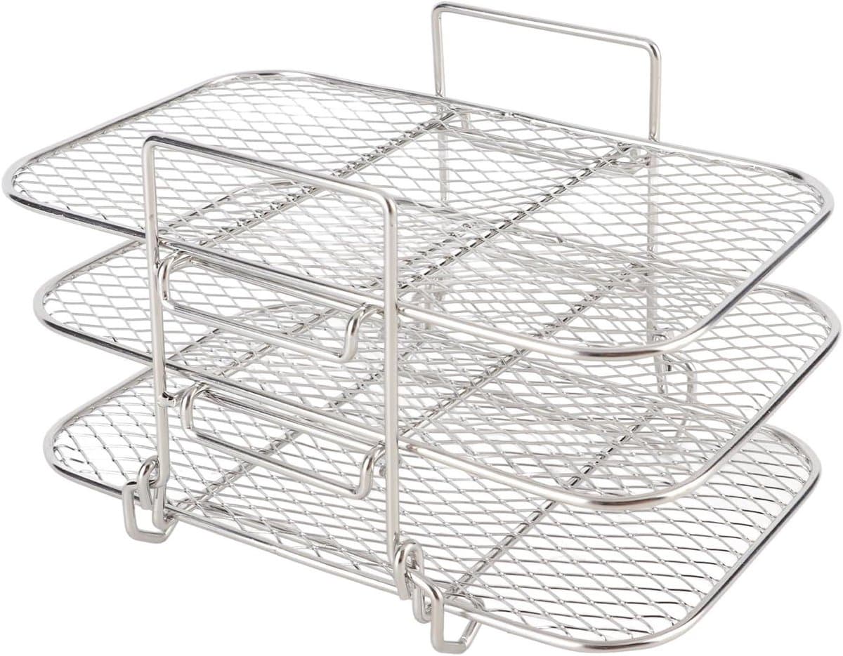 Allecto Premium - Dubbele Airfryer Rack voor Airfryer Stand - Multifunctionele Dehydrator Racks met Meerdere Lagen. Voeg extra laag toe! — afbeelding 1