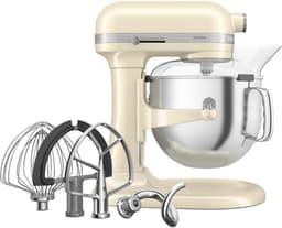 KitchenAid keukenmachine - Artisan - In hoogte verstelbare kom - 375 W - 11 snelheden - 3 RVS accessoires - 6,6L - Amandelwit — thumbnail 5