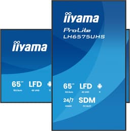 iiyama LH6575UHS-B2AG professioneel digitaal beeldscherm, 163,8 cm, 4K UHD, LCD, 500 cd/m², wifi, met Android 11, FailOver en Intel SDM slot, 24/7, zwart — thumbnail 5