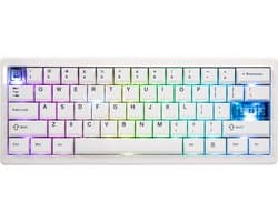 EPOMAKER x Cidoo QK61 V2 - Wit - RGB Licht - Mechanisch Draadloos Toetsenbord - 61% - QWERTY - Gaming Keyboard