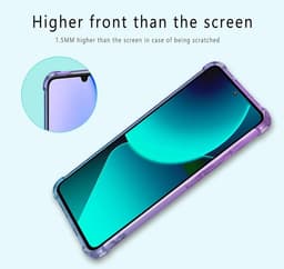 Allecto Plus - Transparante Soft TPU Hoesje voor Xiaomi Mi 13T - Schokabsorberende Beschermhoes (Roze/Paars) met Versterkte Hoeken — thumbnail 5