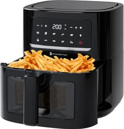 KitchenBrothers Airfryer XL - PFAS-Vrij - 1600W - 6L - Heteluchtfriteuse - 50ºC tot 200ºC - Met kijkvenster - 10 Kookprogramma's - Zwart — thumbnail 11