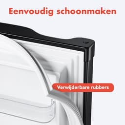 KitchenBrothers Koelkast - 81L - Tafelmodel Koelkast met Vriesvak - Koelvriescombinatie - IJskast - Frigo - Vrijstaand - Zwart — thumbnail 5