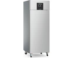 Ecofrost Koelkast - 650L - RVS - -2°C/+8°C - Geforceerd - Wielen - 740x830x2010mm - Horeca Koelkast