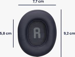 kwmobile 2x oorkussens geschikt voor JBL Tune T760NC / T750BTNC / T710BT / T700BT - Earpads voor koptelefoon in donkerblauw — thumbnail 2