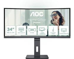 AOC CU34P3CV - Ultrawide Curved QHD VA 100Hz Monitor - 34 Inch