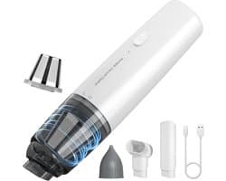 Stofzuiger - Handstofzuiger - Handstofzuiger Oplaadbaar - Draadloze Autostofzuiger - Met Roestvrijstalen Filter - 2 Zuigstanden - Krachtige Mini-Stofzuiger - Voor Thuis, Dierenharen, Kantoor En Toetsenborden