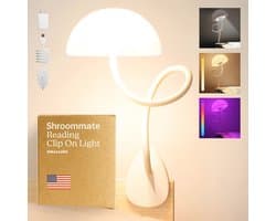 Flexibele Clip-on LED Leeslamp voor Bed en Bureau - Dimbare Nachtlamp met Zwanenhals en USB-Oplaadbare Batterij