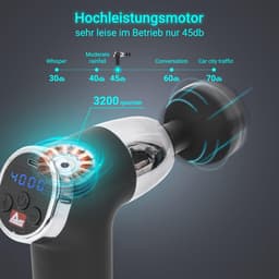 Massagepistool met USB-oplaadfunctie en 4 massagekoppen voor diepe weefselmassage — thumbnail 3
