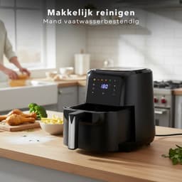 Cheqo® Airfryer - Hetelucht Friteuse - 6 Liter - Snelle Bereiding - Air Fryer - Hetelucht Oven - Timerfunctie - Hete Lucht Friteuse — thumbnail 2