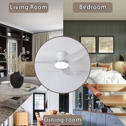 Dimbare Plafondlamp met Ventilator voor Slaapkamer en Woonkamer — thumbnail 3