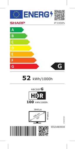 Sharp Aquos 43HP5265 - 43 inch 4K UHD QLED met Google TV — thumbnail 2
