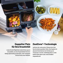 8000 BC Heteluchtfriteuse met Twee Manden - 8L Capaciteit, Digitale Instellingen en Vooraf Ingestelde Programma's — thumbnail 3
