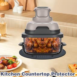 Air Fryer Mat - Glass Coaster - Non-Slip Werkblad Accessoires - Keukenhulpmiddelen - Veilig en Duurzaam — thumbnail 3