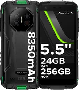 DOOGEE Fire 3 Ultra 4G- AI Outdoor telefoon - Robuuste Smartphone - Android 15 -24 GB RAM+256 GB ROM/2 TB TF - 8350 mAh/18W -Unisoc T7200 -5,5-inch HD -NFC + Face ID + Vingerafdrukscanner-Groen — thumbnail 1