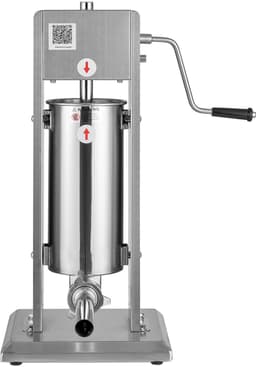 Worstvulmachine - Handmatige verticale worstvuller 5 liter - 2 Snelheden (Snel/Langzaam) - RVS - 5 Vulbuizen — thumbnail 4