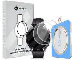 Strap-it 2-pack Screenprotector met One-Click Tool screen protector display bescherming geschikt voor Huawei Watch GT 4 46mm