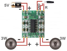 Digitale Audio Versterker Module 2 x 3W DC 5V Klasse-D voor Kleine Luidsprekers — thumbnail 2