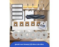 21 Stks Accessoires Kit gescht voor Dreame L10 Ultra L10s Ultra, 1 Belangrijkste Borstel 4 HEPA Filters 6 Stofzakken 4 Side Borstel 6 Mop Pads Vervangende Onderdelen, regular size, TD005