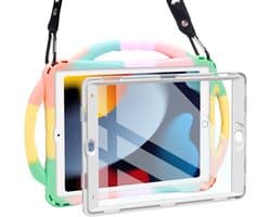 Kindvriendelijke Siliconen iPad 9/8/7 Generatie 10.2 inch Hoes met Standaard en Schermbeschermer