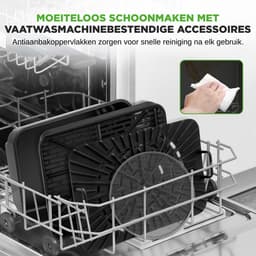 NutriChef Grill – 7 in 1 Slimme Grill & Airfryer - Smokeless Grill Kookfuncties, 6L - Slimme Thermometer - Afneembare Antiaanbak Grilplaten — thumbnail 5