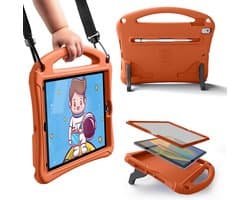 Kindvriendelijke iPad Beschermcase voor 10.2, 9, 8, 7, Air 3 en Pro 10.5 met Schermbeschermer en Draagriem