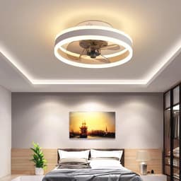 Omkeerbare plafondlamp met ventilator en afstandsbediening - Dimbaar licht en 6 snelheden - Modern design voor slaapkamer en woonkamer - Ø40 cm, 30W — thumbnail 2