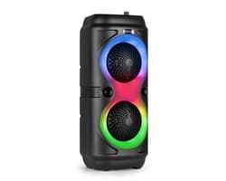 Bluetooth speaker - Fenton Track210 - Partybox met microfoon - Lichteffecten en oplaadbare accu