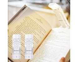 Oplaadbare boeklamp met clip, 5 LED's en 3 oogbeschermende modi voor lezen in bed