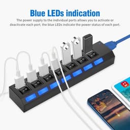 7-Poorts USB 3.0 Hub met 1 TB Externe Opslag — thumbnail 4