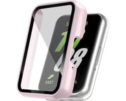 Screen protector - Geschikt voor Samsung Galaxy Fit 3 - Full Cover Hard Case / Beschermend Hoesje - Roze