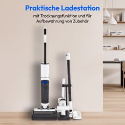 MEDION H30 harde vloerenreiniger met zuigfunctie (2in1, snoerloos, oplaadbare accu, vloerreiniger, borstelrol, aparte schoon- en vuilwatertank, zelfreinigende functie, LED-display, MD11935) — thumbnail 4