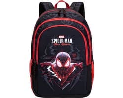 Spiderman - Rugzak - Miles Moralis - 44 cm - 3 vakken - Grote rugzak - Laptop vak - a4 map formaat - High Quality